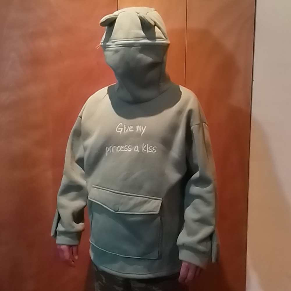 Japanese frog sweatshirt US size M/L, color spearmint